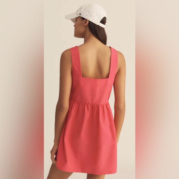 Daily Practice Anthropologie Pink Sleeveless Split Neck Mini Dress XL NWT - Picture 2 of 6